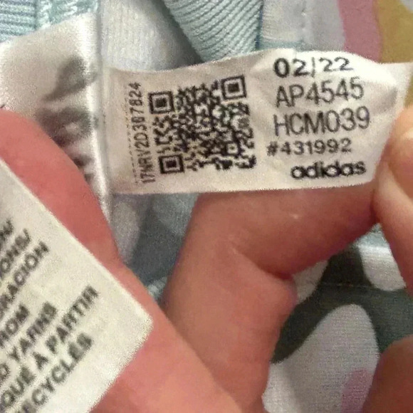 GUC Adidas XL size 16 girls 3-stripe jacket in a fun colorful camo. Athletic - Picture 13 of 16